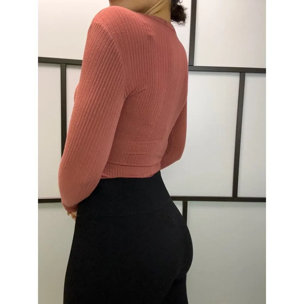 Bodysuit long sleeve with tie detail in front size XS - Picture 2 of 3